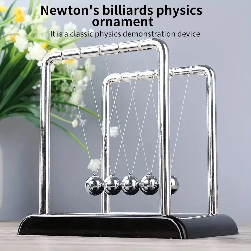 Newton Cradle Large - مهد نيوتن للتحليق بالحركة، كرة فولاذية