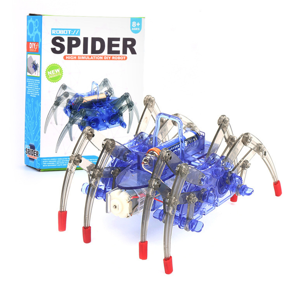 Science Diy Model - طقم روبوت العنكبوت الكهربائي البيونيكي للتركيب