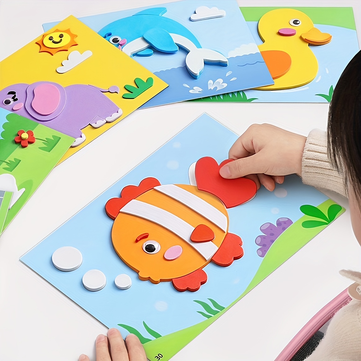 Science Toys Diy - ملصقات ثلاثية الأبعاد للأطفال، قابلة للاستخدام