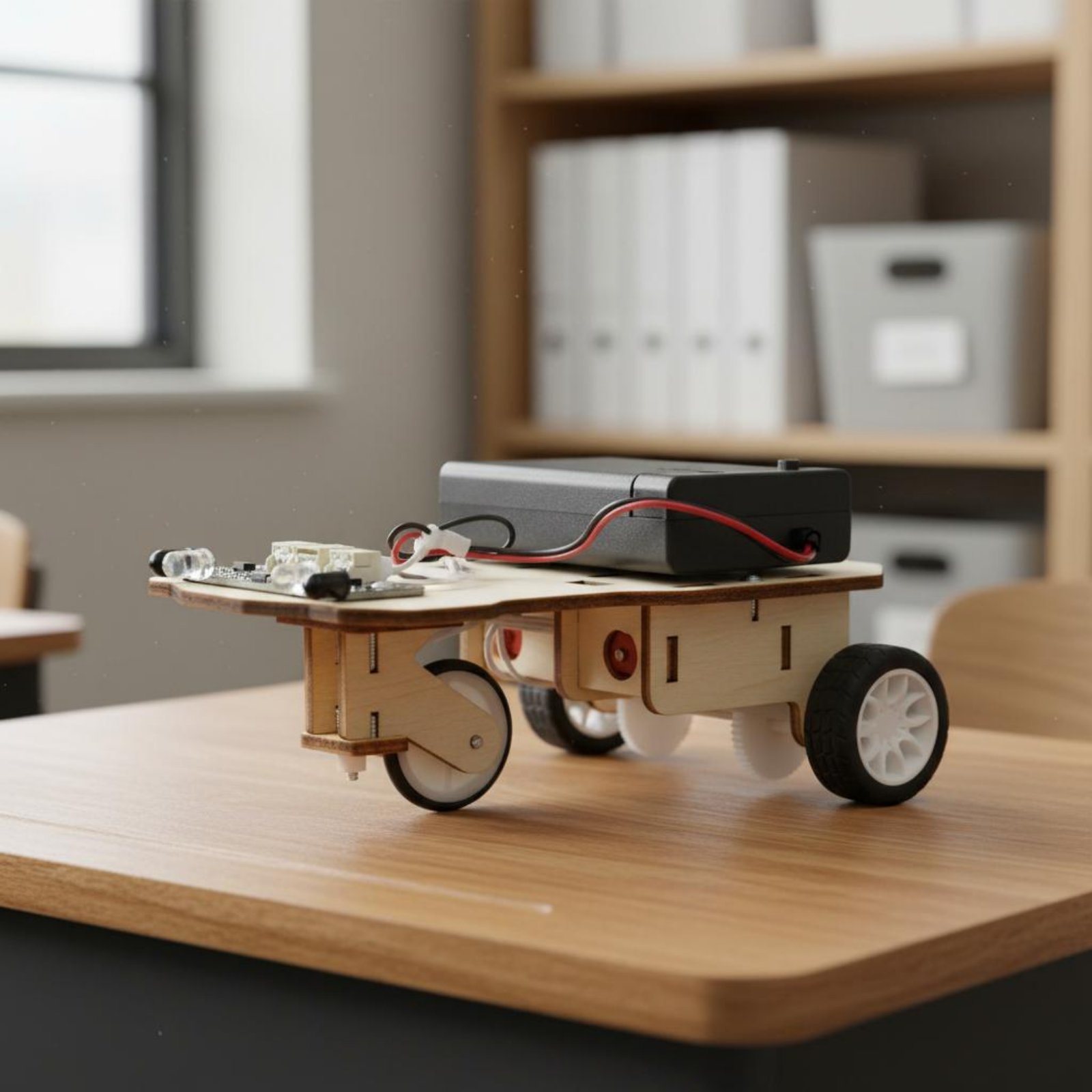 مجموعة سيارة خشبية ذكية للتعلي - مراجعة Science Robotics وسعره